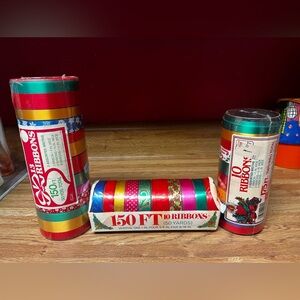 Vintage  Bundle of Hoilday Christmas Ribbon Presents Bows NWT